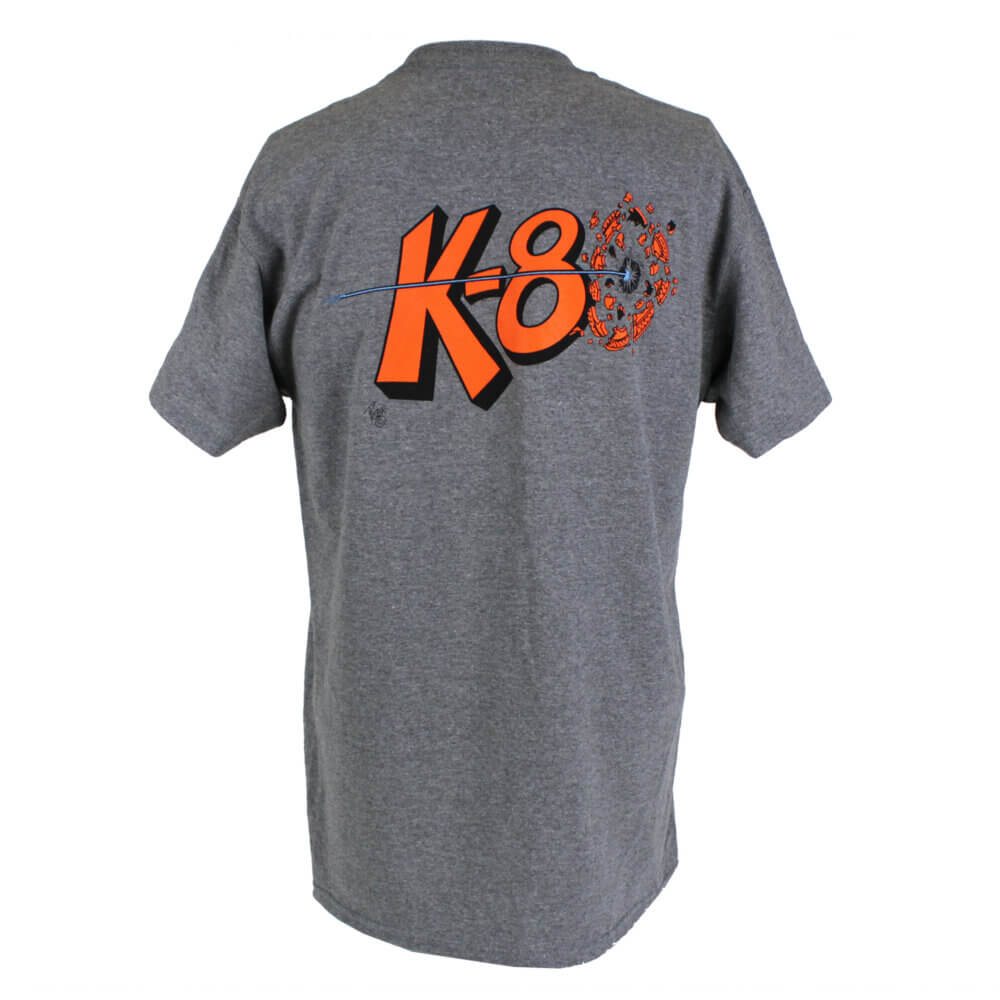 T-Shirt “K-80 Broken Target”, Dark Grey – Small & Medium Only